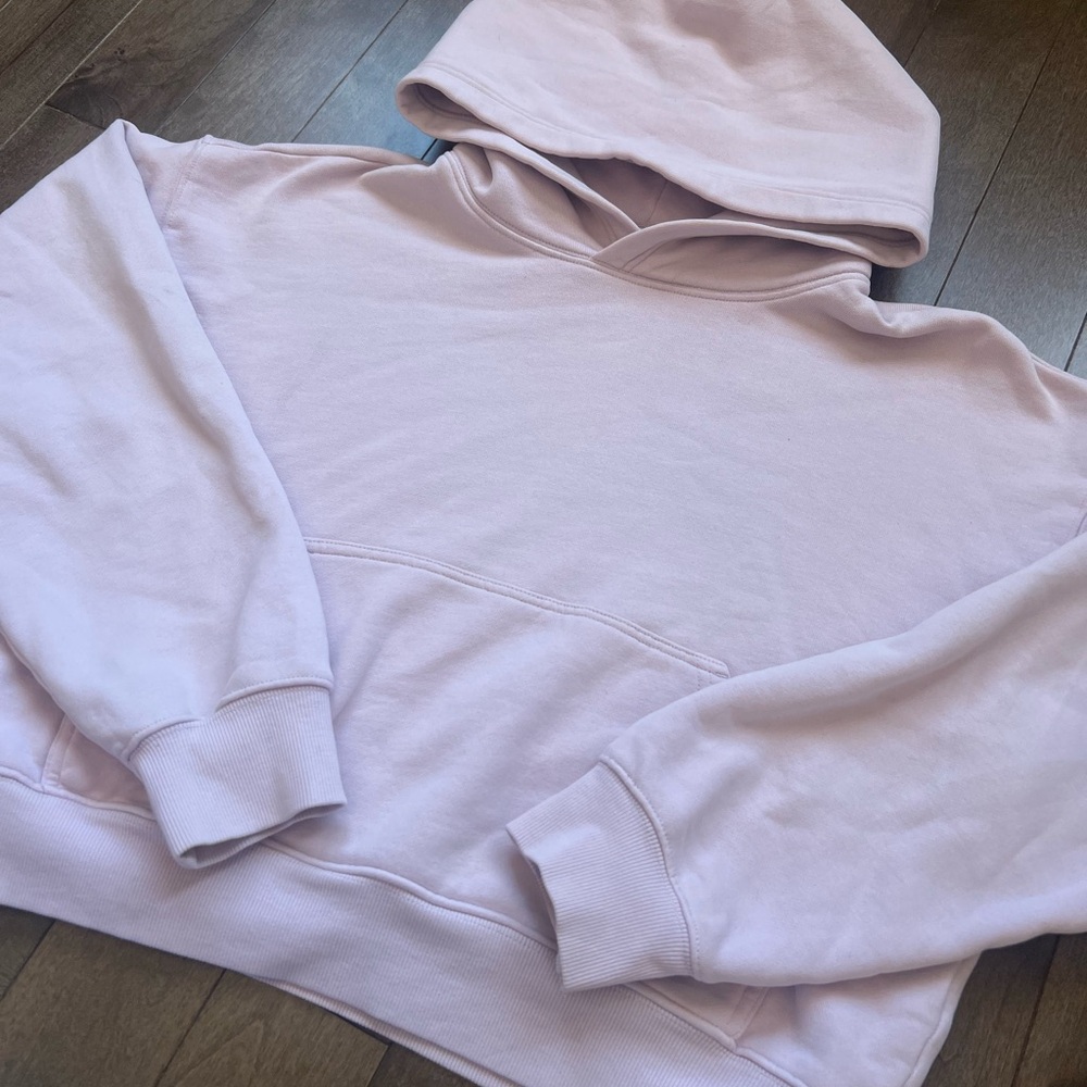 TNA Pale Pink Cropped Hoodie